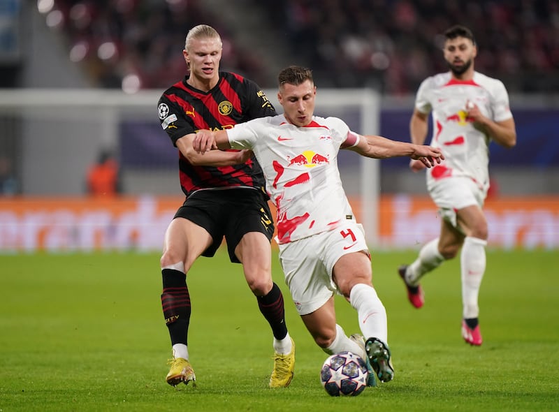 Willi Orban 8: Leipzig’s captain was impressive at back and combined well with defensive partner Gvardiol to keep Haaland quiet. PA