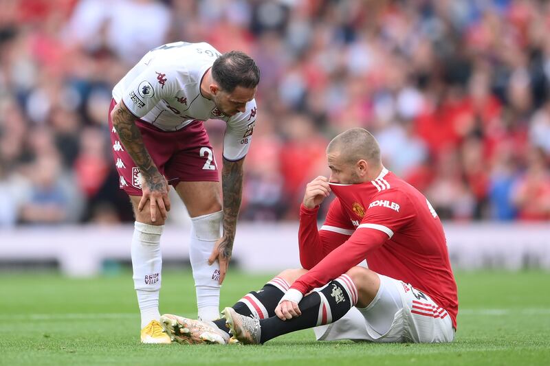 Luke Shaw – 5. Another who appears to have left his legs at Euro 2020. Booked after 29. Came off injured after 34 minutes.  Matt Cash often had the better of him. Getty