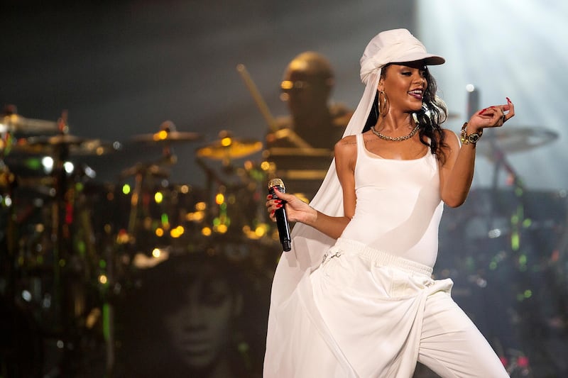 Rihanna rocked out at du Arena during last year's Abu Dhabi GP. Christopher Pike / The National