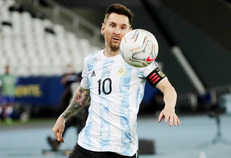 Argentina's Lionel Messi in action. Reuters