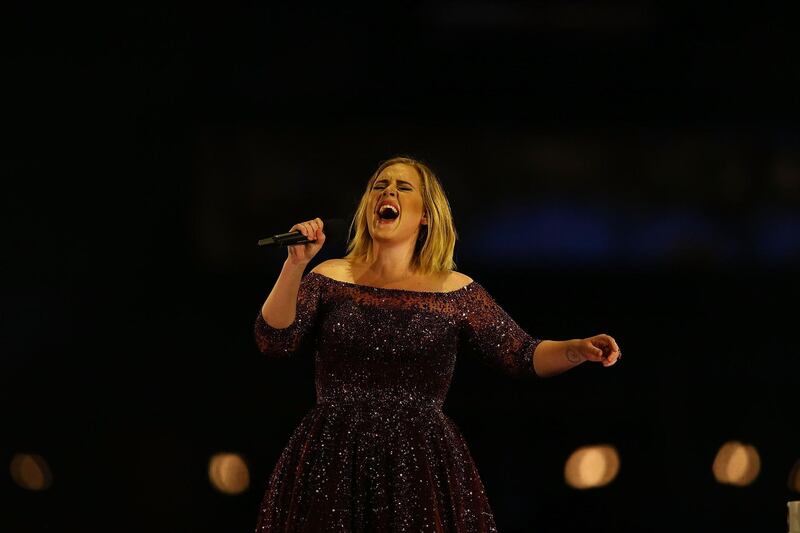 PERTH, AUSTRALIA - FEBRUARY 28:  Adele performs at Domain Stadium on February 28, 2017 in Perth, Australia.  (Photo by Paul Kane/Getty Images)