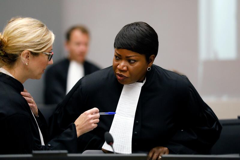 FILE PHOTO: Public Prosecutor Fatou Bensouda attends the trial of Congolese warlord Bosco Ntaganda at the ICC (International Criminal Court) in the Hague, the Netherlands August 28, 2018.  Bas Czerwinski/Pool via REUTERS/File Photo