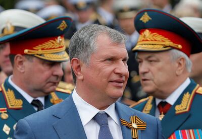 Rosneft chief Igor Sechin waits for the arrival of Russian President Vladimir Putin in Sevastopol in May 2014. Reuters