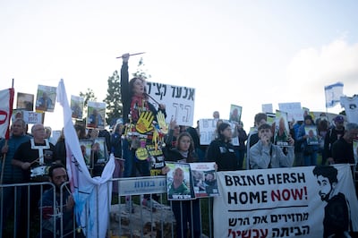 A protest movement centred on the plight of Israeli hostages is gaining momentum. AP 