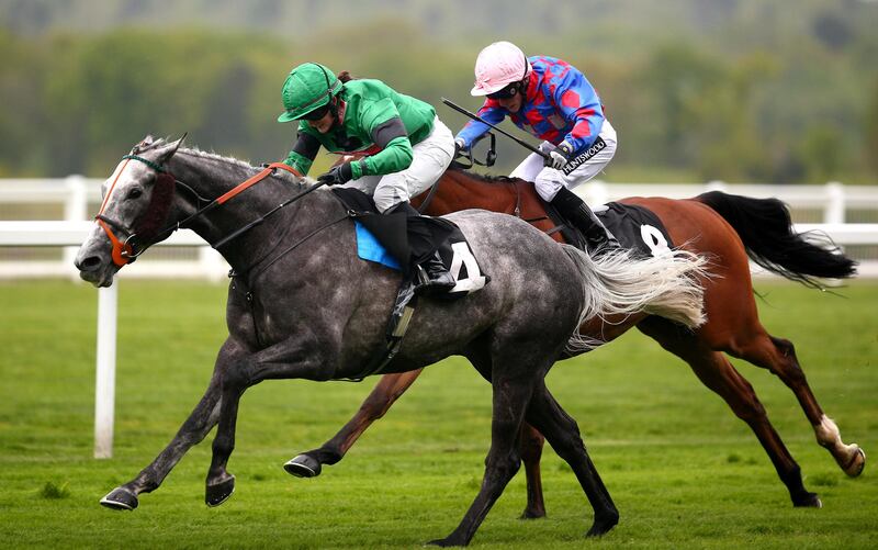 ASCOT, ENGLAND - MAY 08: Rosie Jessop rides Moscato to win The Mitie Total Security Management Apprentice Handicap Stakes at Ascot racecourse on May 08, 2015 in Ascot, England. (Photo by Charlie Crowhurst/Getty Images)