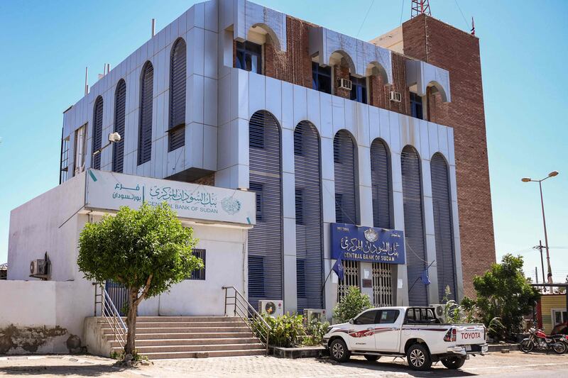 The Port Sudan branch of the Central Bank of Sudan. AFP
