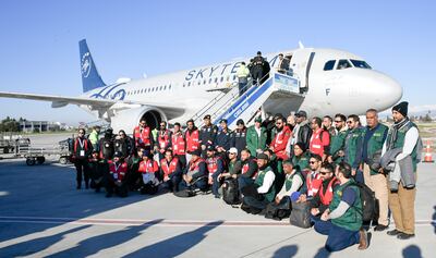 Saudi relief workers arrive in Turkey. Photo: KSrelief