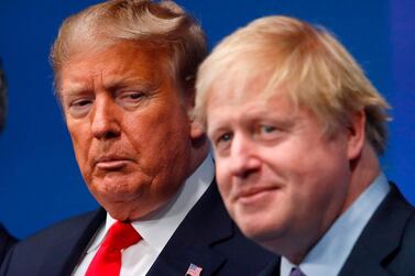 Donald Trump and Boris Johnson are having to make major adjustments to the way they govern in a time of crisis. AFP