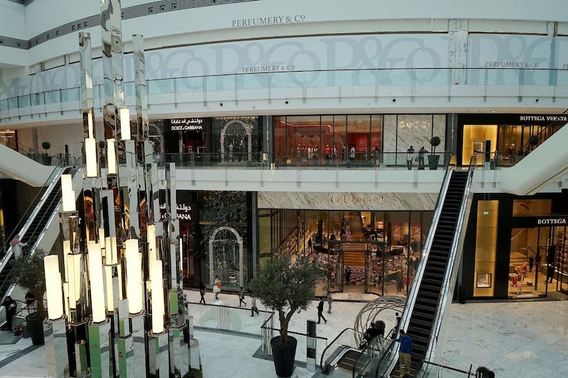                DUBAI , UNITED ARAB EMIRATES , MARCH 8  – 2018 :- View of the new extension of fashion avenue at Dubai Mall in Dubai. ( Pawan Singh / The National ) For News                