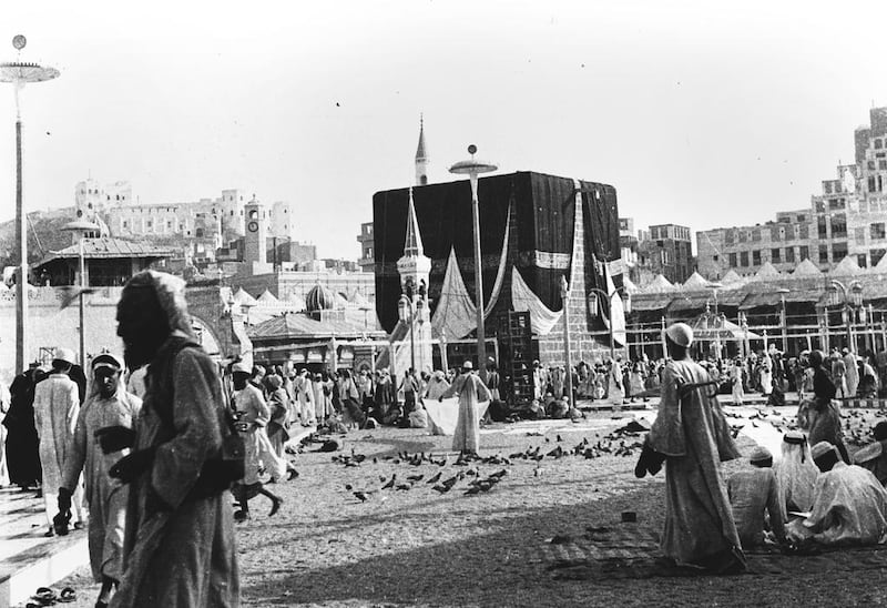 Muslims around the world turn toward the cube-shaped Kaaba for daily prayers. File photo taken in September 1954.