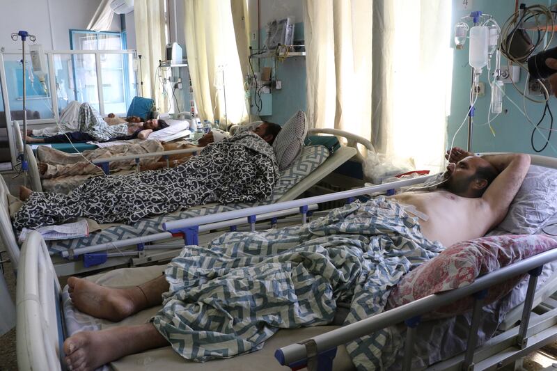 More than a hundred people were injured in a suicide bombing in Kabul on Thursday. EPA