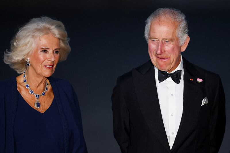 King Charles and Queen Camilla arrive. Reuters