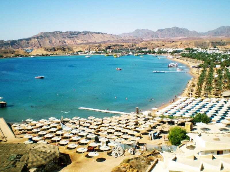 2AHXTXR Red Sea near the central ancient part of the city of Sharm el Sheikh. Egypt.