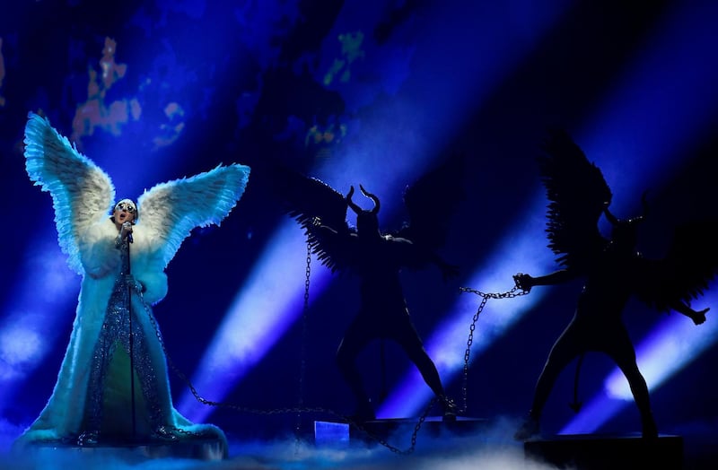 Norway's Tix performs during the final of the 2021 Eurovision Song Contest. Reuters