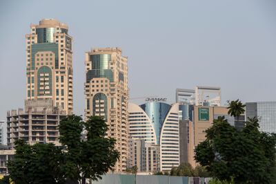 The high-rise towers of Barsha Heights. The area was constructed in the early to mid 2000s and is home to businesses, restaurants and apartments. Its residents benefit from being on the Dubai Metro Red Line. Antonie Robertson / The National
