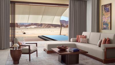 View from the living room of a three-bedroom villa. Photo: Banyan Tree AlUla
