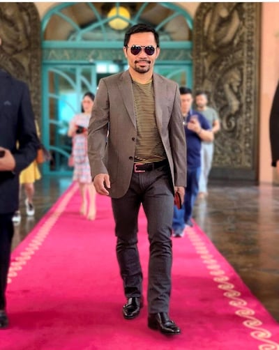Manny Pacquiao on a trip to Dubai. Instagram