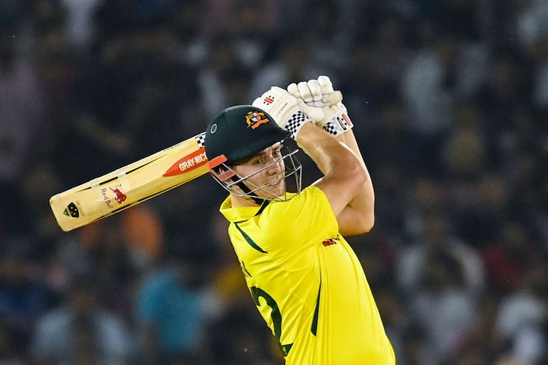 Australia's Cameron Green hit a quick fifty in the first T20 against India in Mohali. AFP