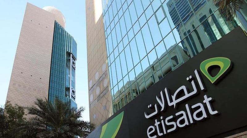 Abu Dhabi's Etisalat reported revenue of Dh13.2bn for the first quarter of 2021. Courtesy Etisalat