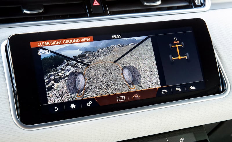 An interesting feature is the ClearSight Rear View camera. Courtesy Range Rover