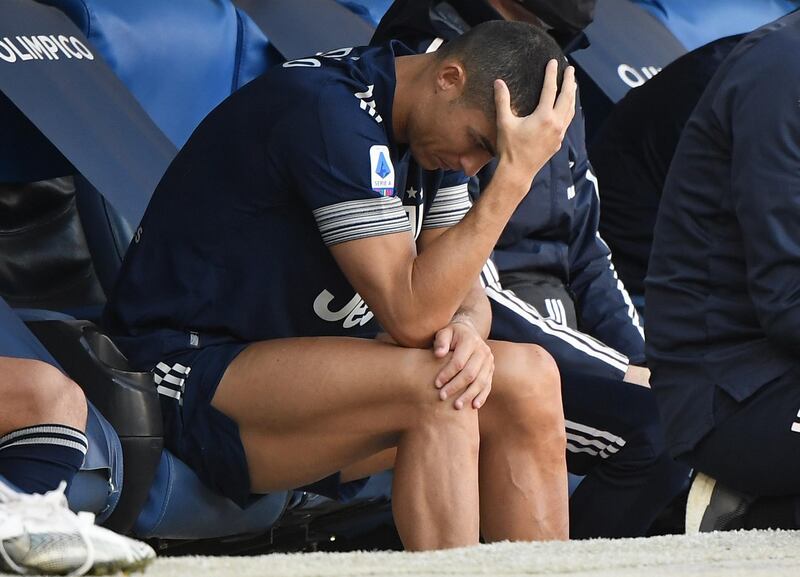 Juve's Cristiano Ronaldo after going off injured. Reuters