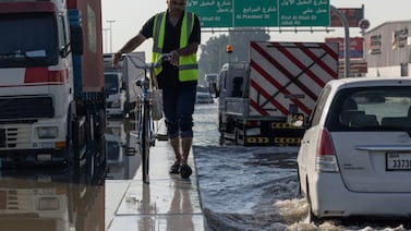Tuesday's rains clogged many of Dubai's roads. Antonie Robertson / The National