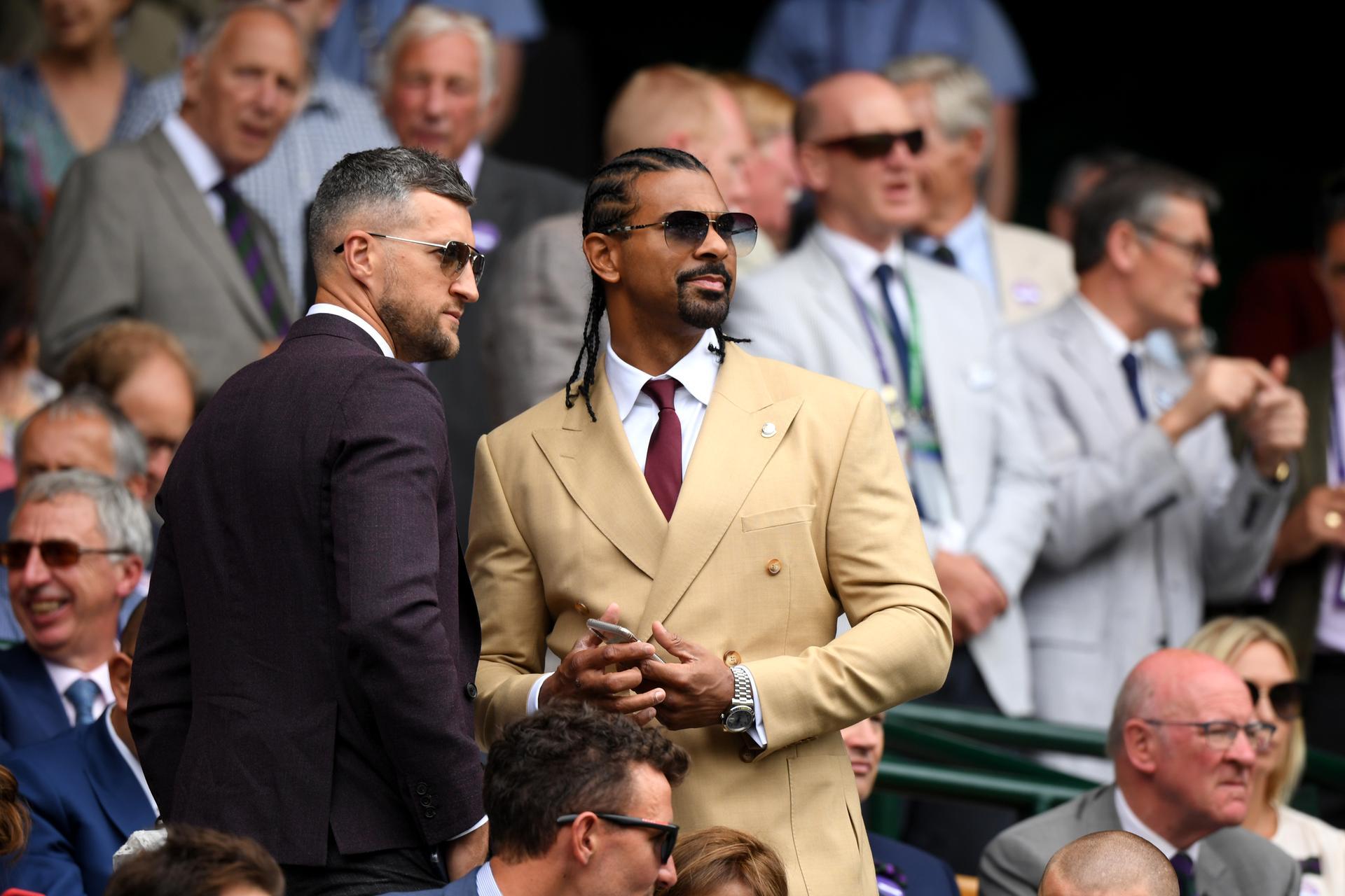 Boxers David Haye and Carl Froch MBE. Getty