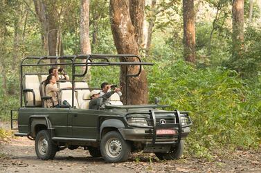 Jeep safaris are organised by the Meghauli Serai resort. Courtesy Meghauli Serai