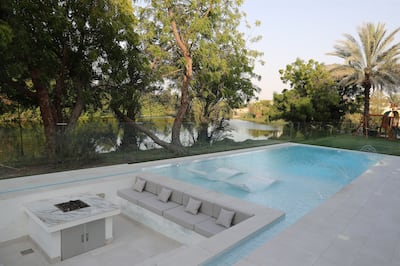 Sarah and Antony De Fonseka's back garden pool. Chris Whiteoak / The National