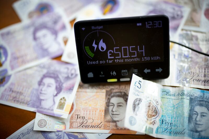 A smart energy meter, used to monitor gas and electricity use, at a home in London. Rishi Sunak, Britain's Chancellor of the Exchequer, has bowed to pressure for a windfall tax on oil and gas companies. EPA