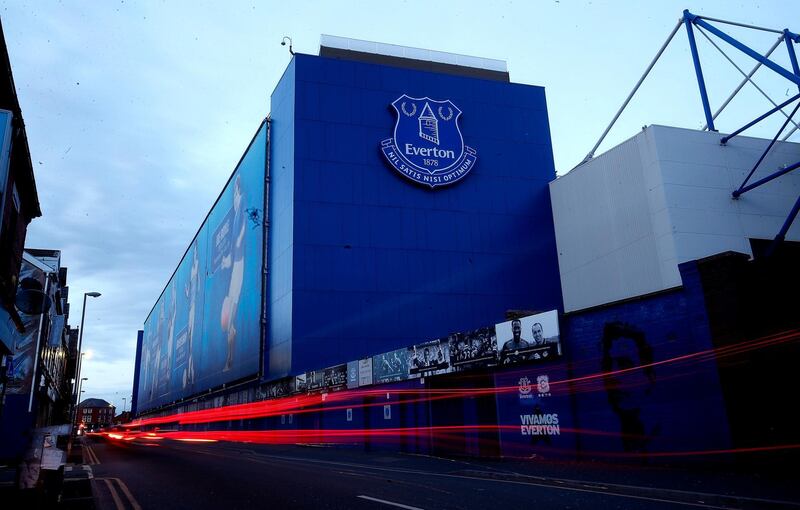 View from outside Goodison Park, home of Everton. PA