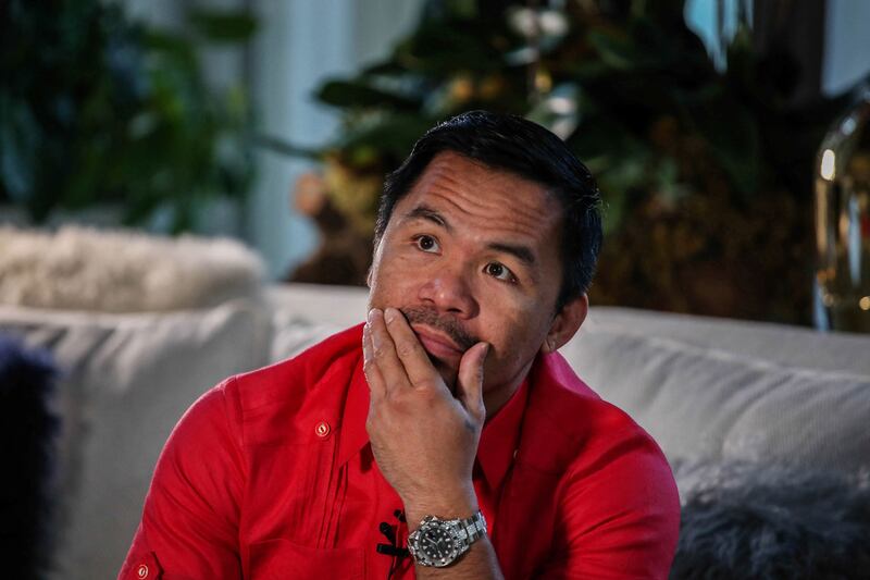 Philippines presidential hopeful Manny Pacquiao. AFP