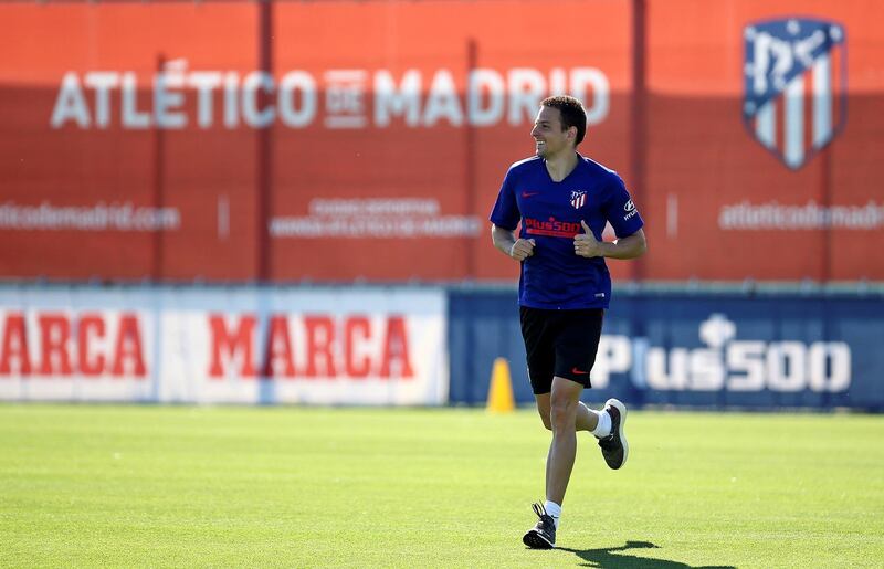 Santiago Arias during a training session at Wanda Sport City. EPA