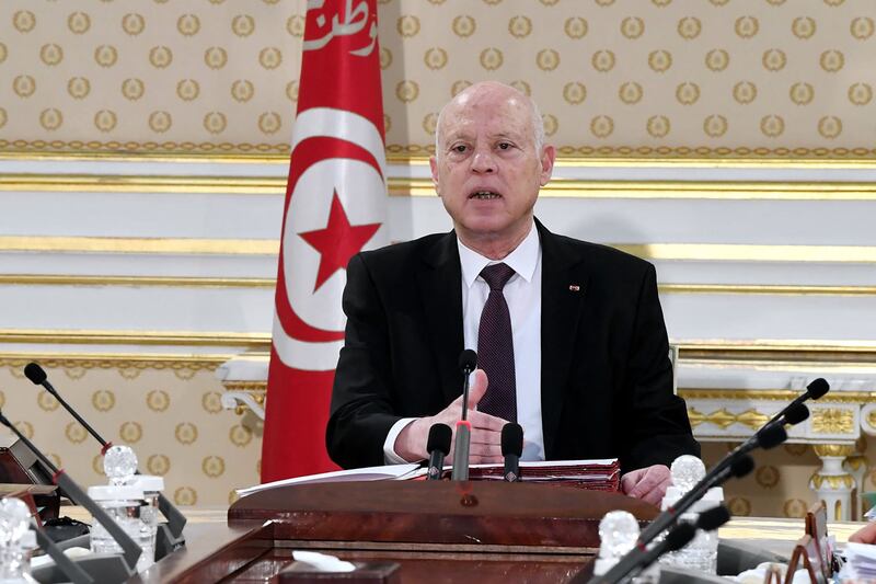 President Kais Saied said in a Facebook post alleging foreign interference that Tunisia is 'not a garden of anyone'. AFP