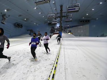 The DXB Snow Run returns to Ski Dubai on May 19. EPA