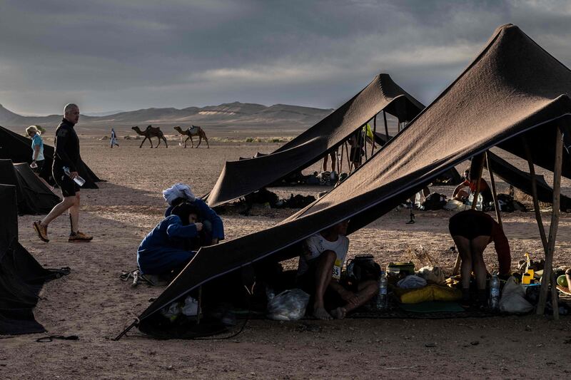 Some makeshift shade is vital for preparations..