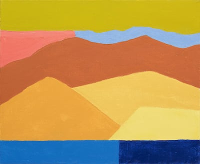 An untitled artwork by Etel Adnan. Photo: Galerie Lelong