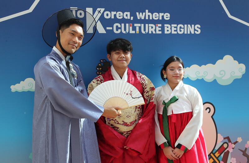 'To Korea, Where K-Culture Begins' is a two-day event taking place at Dubai Festival City Mall. All photos: Pawan Singh / The National