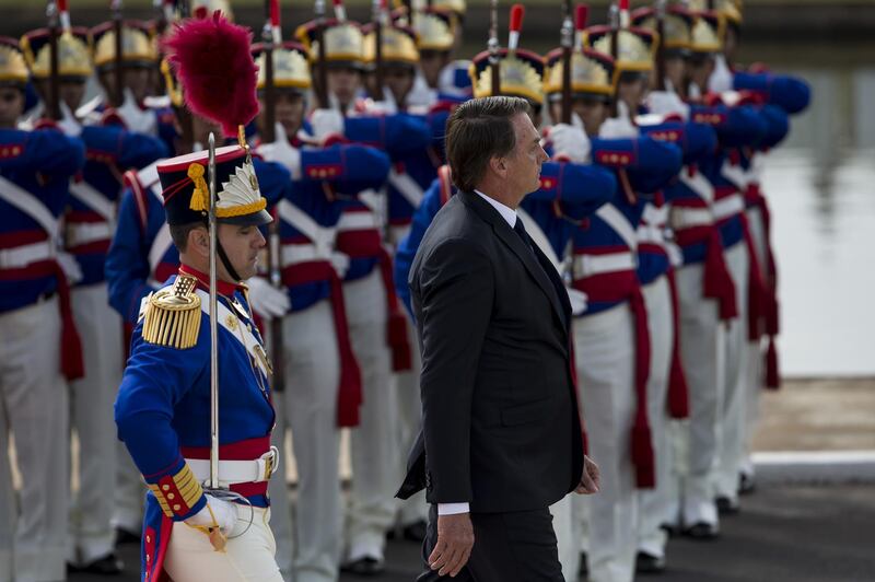 Jair Bolsonaro is recognised as commander-in-chief of the Brazilian Armed Forces. Getty