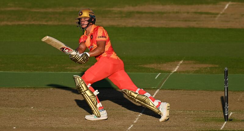 Will Smeed of Birmingham Phoenix runs between the wickets. Getty Images