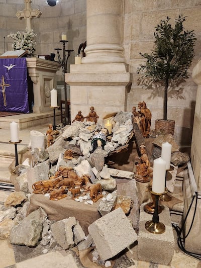The nativity scene at the Evangelical Lutheran Christmas Church in the West Bank. Photo: Munther Isaac