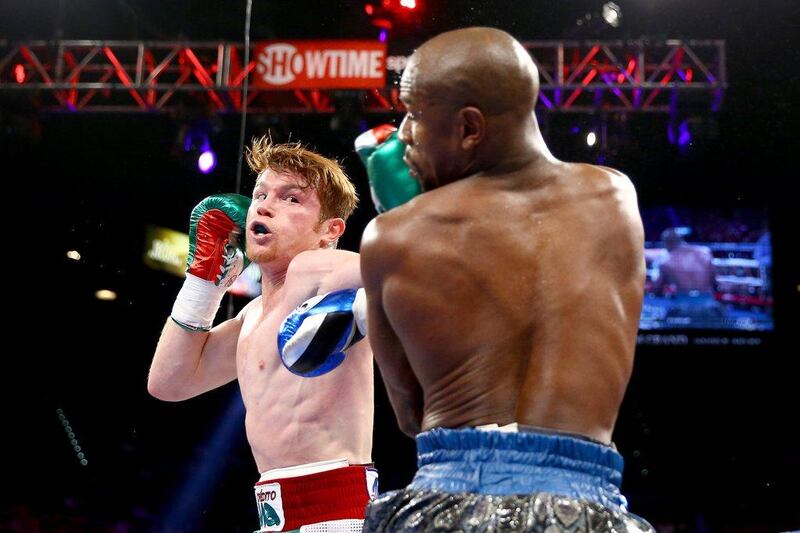 The highly-rated Alvarez is fighting Mayweather after building an unbeaten record en route to the title bout. Al Bello / Getty Images / AFP