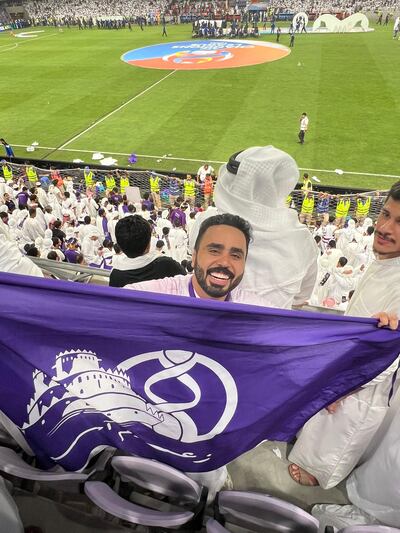 Mohammed Al Kaabi celebrating at Hazza bin Zayed Stadium after Al Ain's Asian Champions League triumph. Photo: Mohammed Al Kaabi
