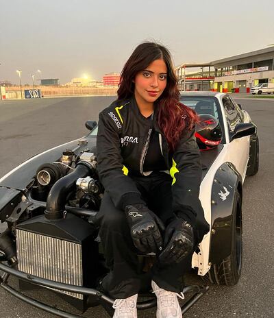 Hamda Taryam is one of the first female Emirati drag racers. Photo: Hamda Taryam / Instagram