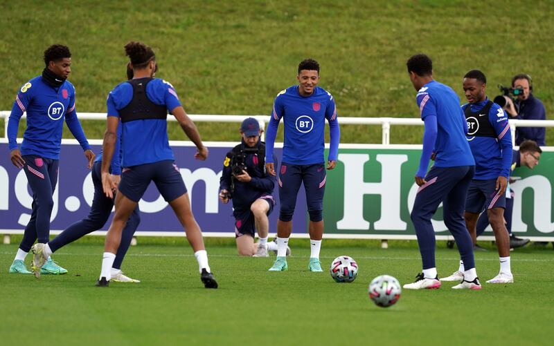 England players during a training session at St George's Park.