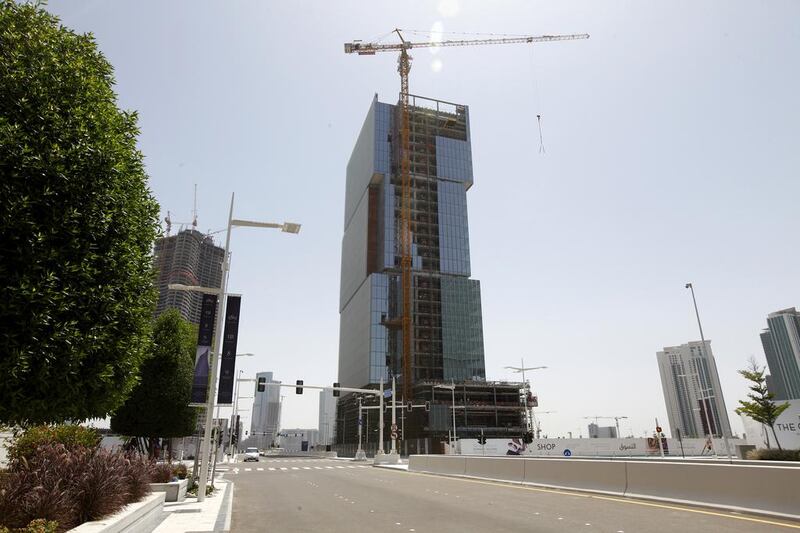 The Maryah Tower by Al Hilal Bank under construction at Al Maryah Island. Christopher Pike / The National