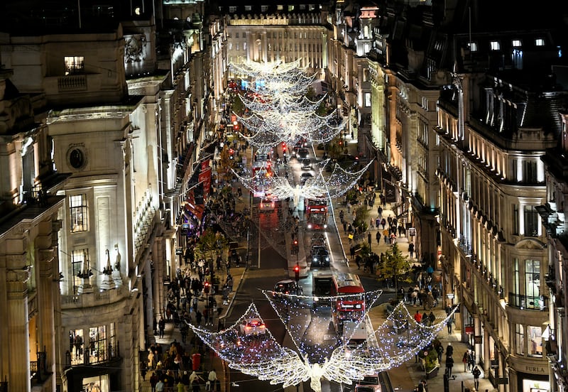 London's West End is shining bright.