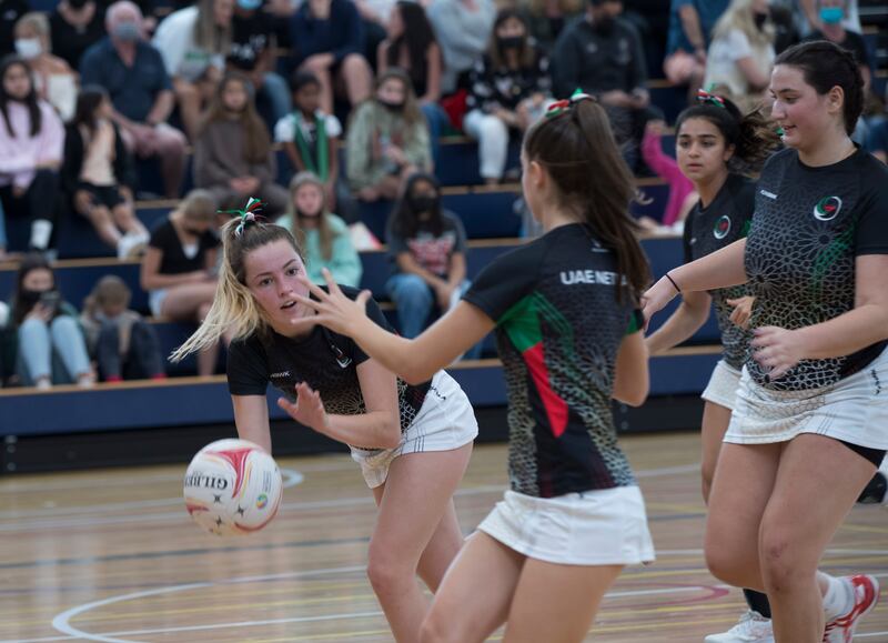 The UAE under 17 netball team, known as Eyasses, training at Dubai College. All photos Ruel Pableo for The National