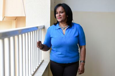 Shiny Davison, principal at the Indian Academy in Dubai, says the school had to make adjustments in the timetable for senior pupils. Khushnum Bhandari / The National
