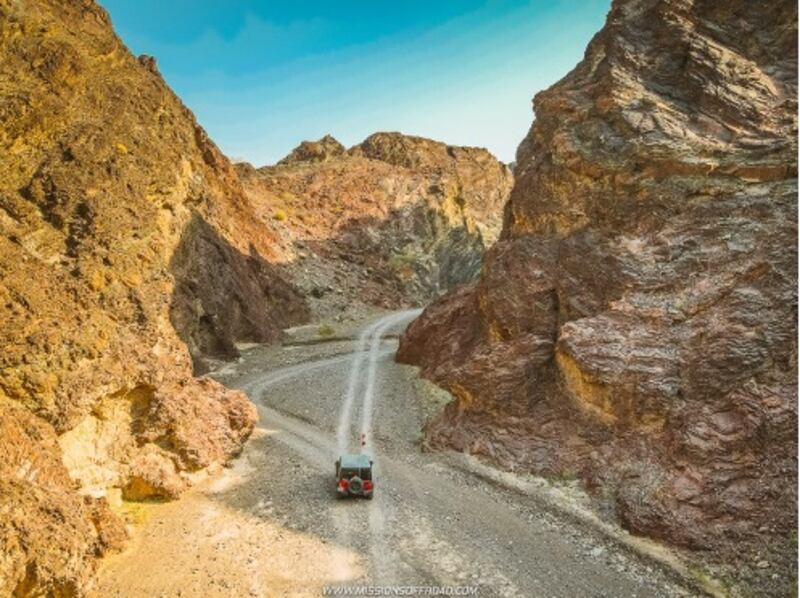 Another of Doyle’s favourite trails in RAK begins from Wadi Kub, deep in the Hajar Mountains. Photo: The Adventure Centre